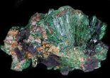 Silky, Fibrous Malachite Crystals - Morocco #42023-1